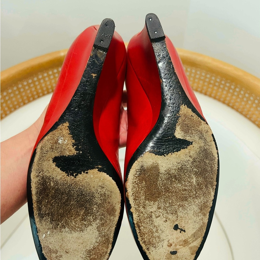 Gucci Bold Red Leather Heels - Picture 6 of 6